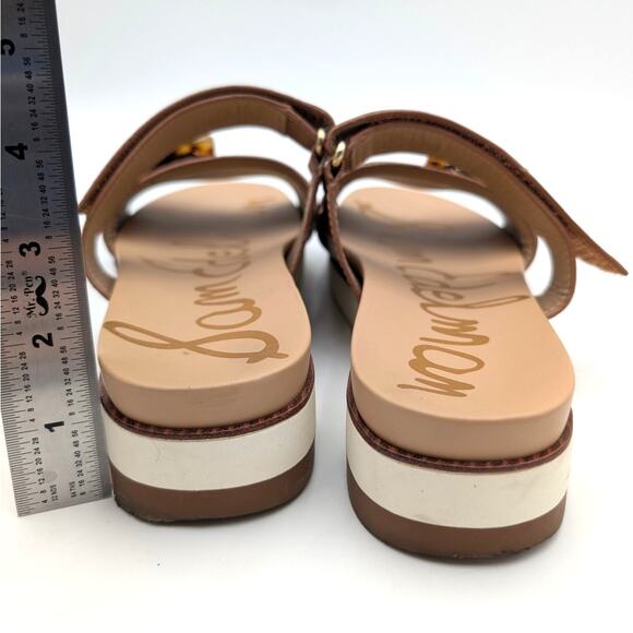 Sam Edelman Adrianna Two-Strap Sandals Women's Saddle Size US10.5M EU41.5 - Picture 5 of 12